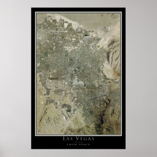 Las Vegas Nevada Satellite Poster Map
