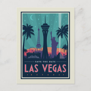 Las Vegas, Nevada   Save the date Uitnodiging Briefkaart
