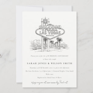 Las Vegas Nevada Schets Huwelijksjubileum Kaart