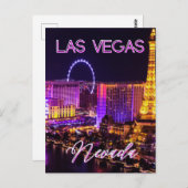 Las Vegas Nevada Skyline Briefkaart (Voorkant / Achterkant)