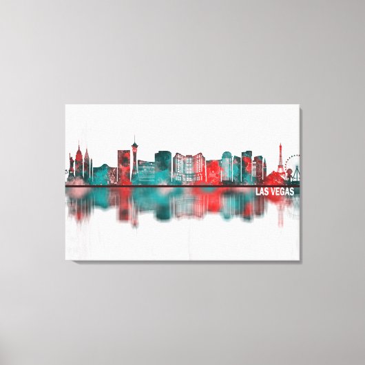 Las Vegas Nevada Skyline Canvas Afdruk (Voorkant)