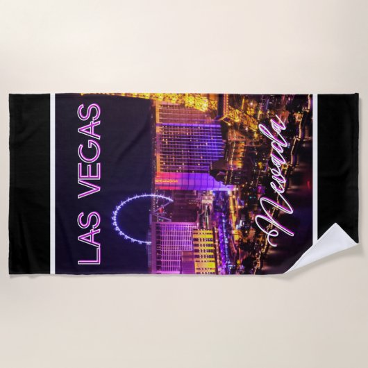 Las Vegas Nevada Skyline Strandlaken (Voorkant)
