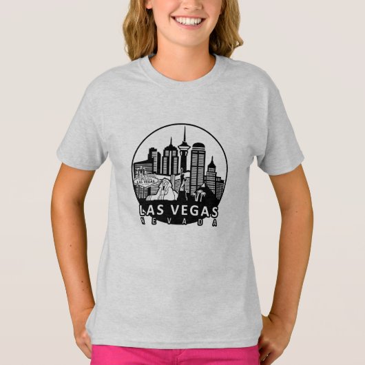 Las Vegas Nevada Skyline T-shirt (Voorkant)