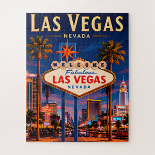 🎰 Las Vegas Nevada Strip en skyline Legpuzzel