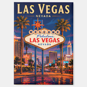 🎰 Las Vegas Nevada Strip en skyline Magneet
