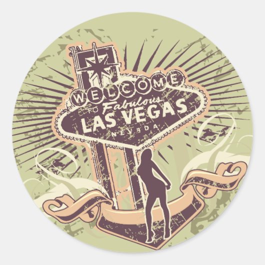 Las Vegas Nevada Tshirts en Gifts Ronde Sticker (Voorkant)