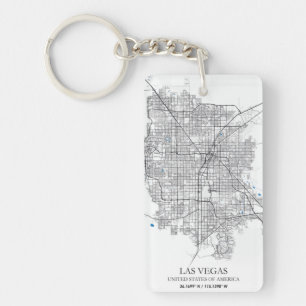 Las Vegas Nevada USA Cities Travel City Map Sleutelhanger