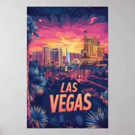 Las Vegas Nevada Verenigde Staten  Illustratie Rei Poster