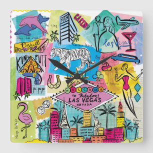 Las Vegas, Nevada Vierkante Klok