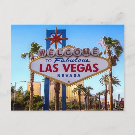 Las Vegas Nevada | Welkomstbord Briefkaart (Voorkant)
