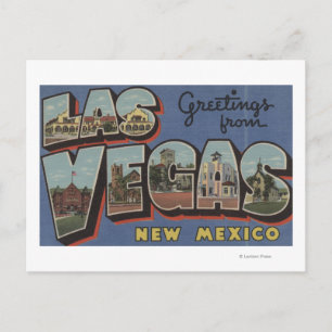 Las Vegas, New Mexico - Grote Letter-scènes Briefkaart