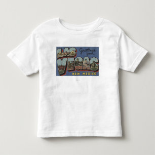 Las Vegas, New Mexico - Grote Letter-scènes Kinder Shirts