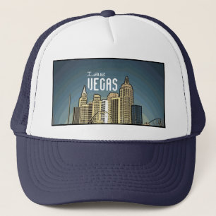 Las Vegas New York hotel uitzicht artsy blauw pet