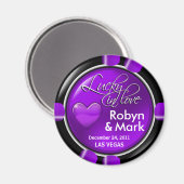 Las Vegas Newlyweds Casino Chip Magnet Favoriser (Recto/Verso)