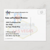 Las Vegas Nieuwe Adresaankondiging Aankondigingskaart (Achterkant)