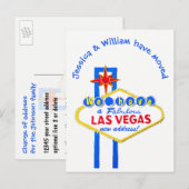 Las Vegas Nieuwe Adresaankondiging Aankondigingskaart (Voorkant / Achterkant)