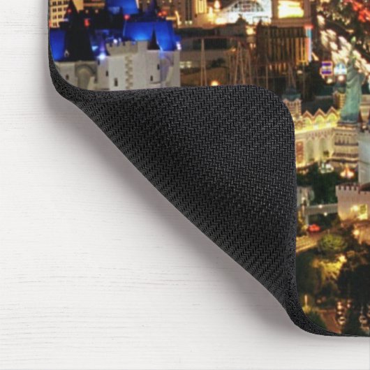 Las Vegas Night Skyline Computer Mousepad Muismat (Hoek)