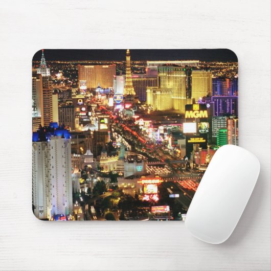 Las Vegas Night Skyline Computer Mousepad Muismat (Met muis)