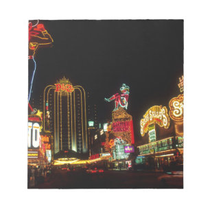 Las Vegas Night Time Neon Lights Casinos Sign Notitieblok