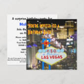 Las Vegas Party 30th Birthday Kaart (Voorkant / Achterkant)