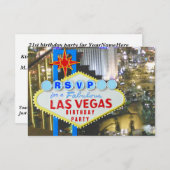 Las Vegas Party RSVP 21st Birthday (Voorkant / Achterkant)