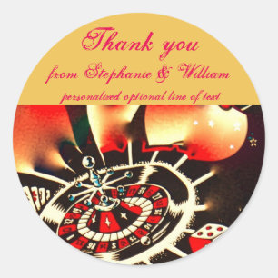 Las Vegas Passen getrouwd Dank u Ronde Sticker