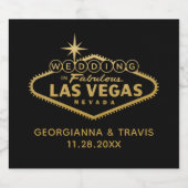 Las Vegas Personalized Wedding Favor Bier Etiket (Enkel label)