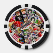 Las Vegas pictogrammen Poker Chips (Voorkant)