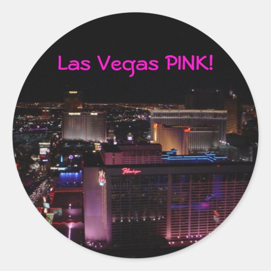 Las Vegas PINK ! Autocollant (Devant)