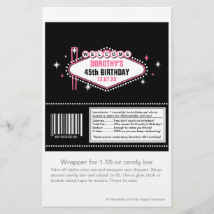 Las Vegas Pink Snoep Wrapper Flyer