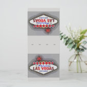 Las Vegas Place Setting Name Kaarten Silver (Staand voorkant)