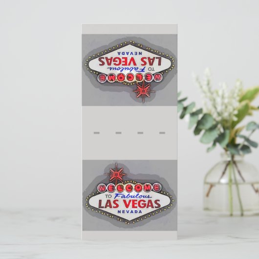 Las Vegas Place Setting Name Kaarten Silver (Staand voorkant)