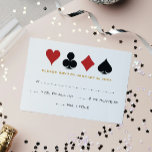 Las Vegas Poker Card Costume Or Blanc Mariage RSVP<br><div class="desc">Éblouissez vos invités en leur envoyant ces fabuleux cartes de jeu de poker or,  noir,  blanc et rouge costume la carte RSVP avec leur invitation. Ils attendront avec impatience ce mariage incontournable !</div>