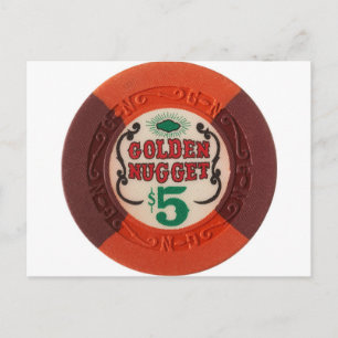 Las Vegas Poker Chip Casino Gambling verouderde Briefkaart
