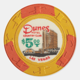 Las Vegas Poker Chip Casino Gambling verouderde Ronde Sticker