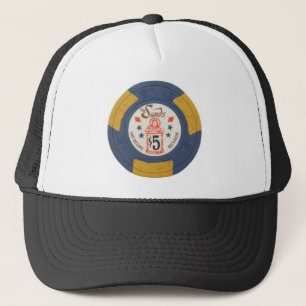 Las Vegas Poker Chip Casino Gambling verouderde Trucker Pet