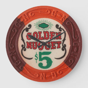 Las Vegas Poker Chip Modern Acryllic Clock Grote Klok