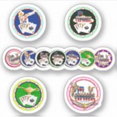Las Vegas Poker Chips Sticker (Voorkant)