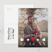 Las Vegas Poker Enregistrer la date Carte postale  (Devant / Derrière)