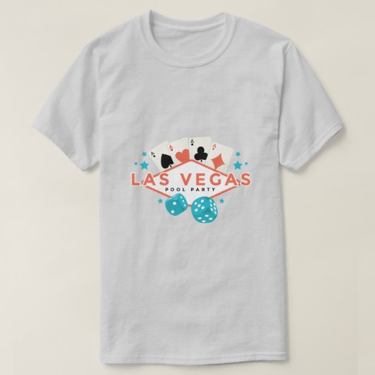 Las Vegas Pool Feest T-shirt (Design voorkant)