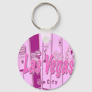 Las Vegas Pop Art Retro Sleutelhanger