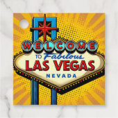 Las Vegas Pop Art Sign Bedankjes Labels (Voorkant)