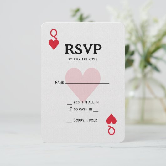 Las Vegas Queen of Hearts Jeu RSVP (Debout devant)