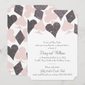 Las Vegas repetitie diner blush platina glitter Kaart (Voorkant / Achterkant)