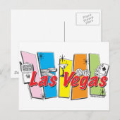 Las-Vegas-Retro Briefkaart (Voorkant / Achterkant)