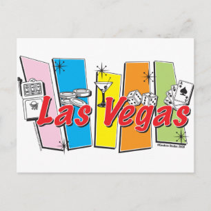 Las-Vegas-Retro Briefkaart