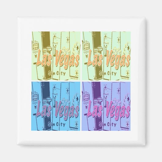 Las Vegas Retro Magneet (Voorkant)