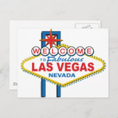 Las Vegas Retro Sign Briefkaart (Voorkant / Achterkant)
