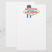 Las Vegas Retro Sign Briefpapier (Voorkant / Achterkant)