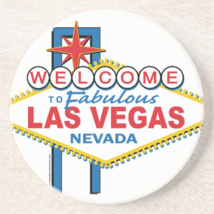 Las Vegas Retro Sign Zandsteen Onderzetter